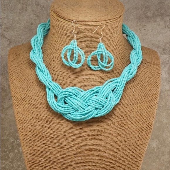 Jewelry - Beaded Necklace and Earrings Set